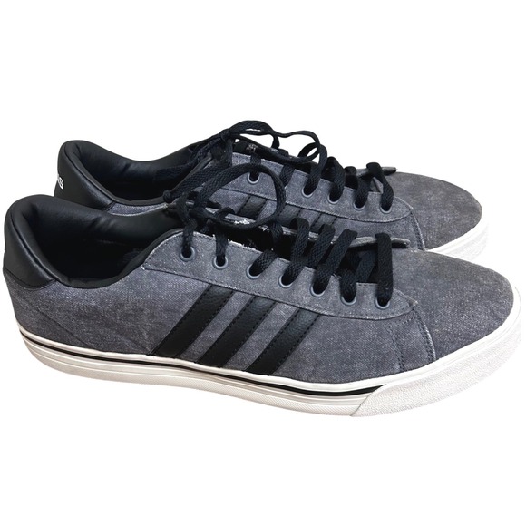 adidas Other - Adidas Neo Cloudfoam Super Mens Gray Black Canvas Sneakers AW4314 Size 13